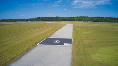aerial photo of a vertiport 