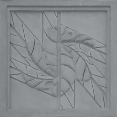 An abstract pattern garage medallion